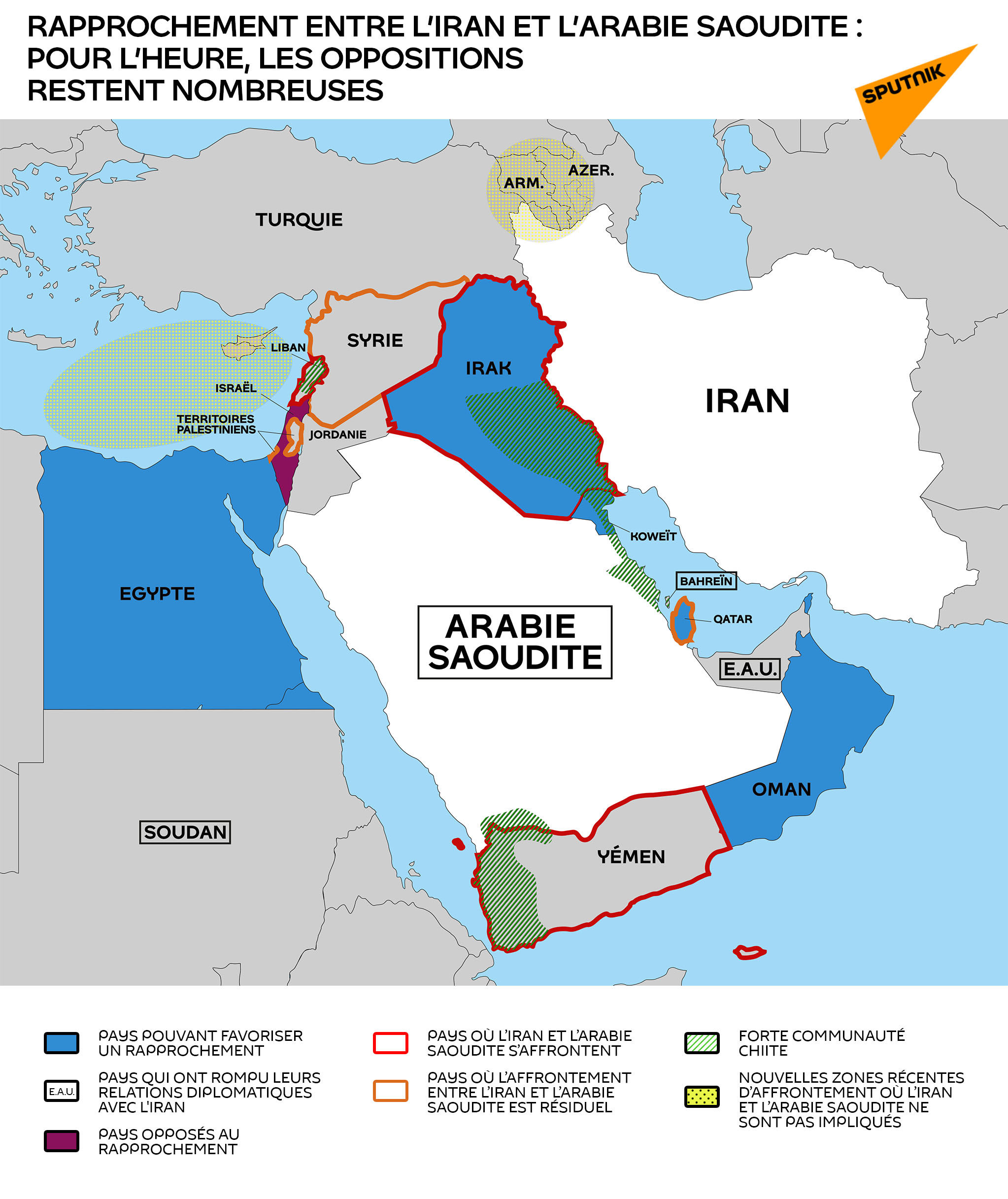 Rapprochement entre l'Iran et l'Arabie saoudite : pour l'heure, les oppositions restent nombreuses - Sputnik Afrique, 1920, 04.05.2021
