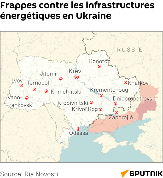 Frappes contre les infrastructures énergétiques en Ukraine - Sputnik Afrique