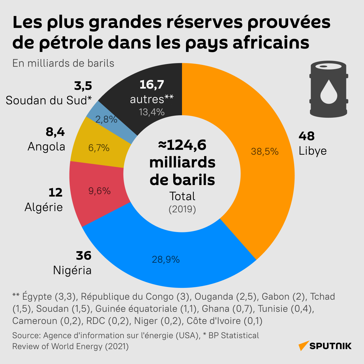 Les plus grandes réserves prouvées de pétrole dans les pays africains - Sputnik Afrique