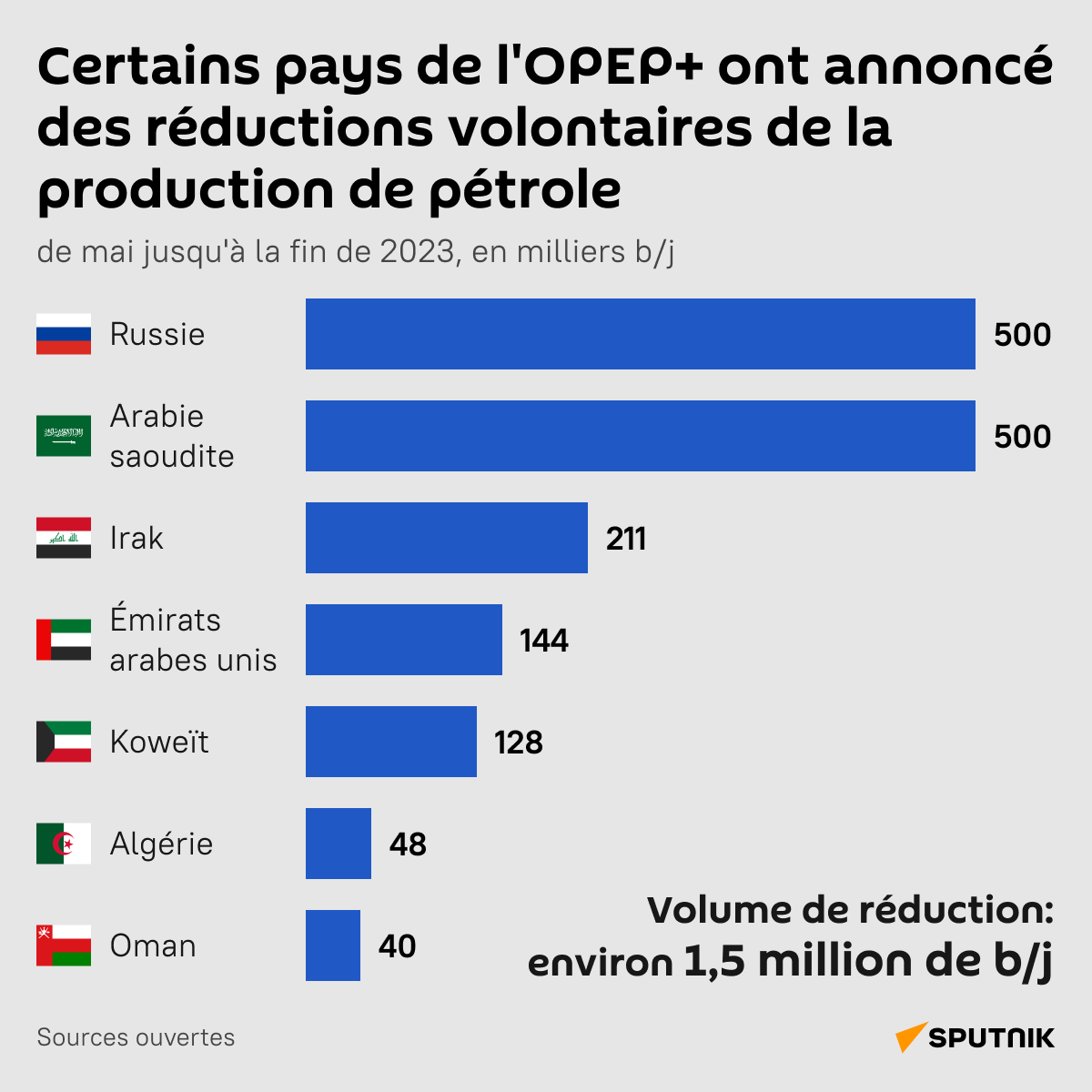 Quels pays de l’OPEP+ réduisent leur production de pétrole en 2023  - Sputnik Afrique