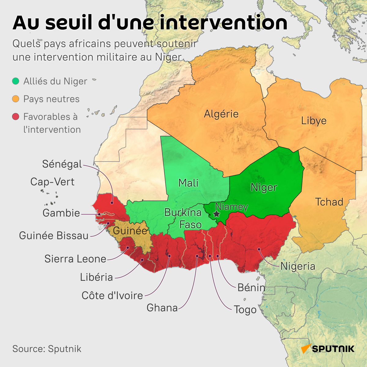 Quels pays africains pourraient soutenir une intervention militaire au Niger? - Sputnik Afrique