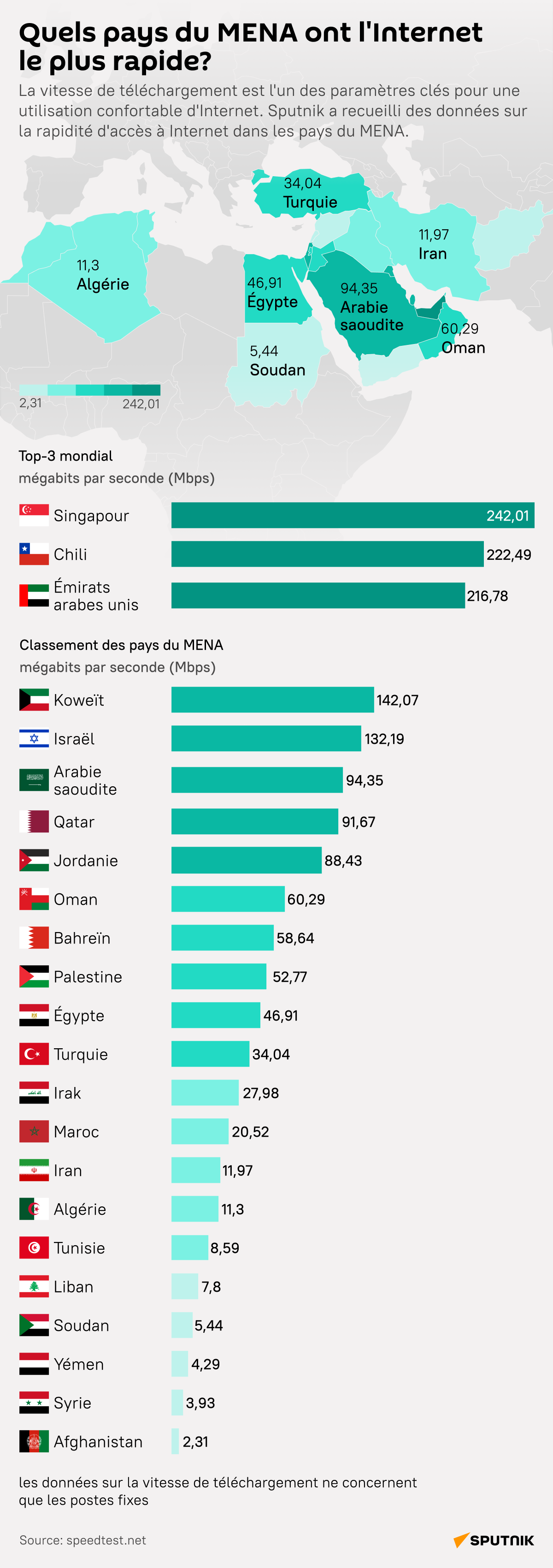 Quels pays du MENA ont l'Internet le plus rapide? - Sputnik Afrique