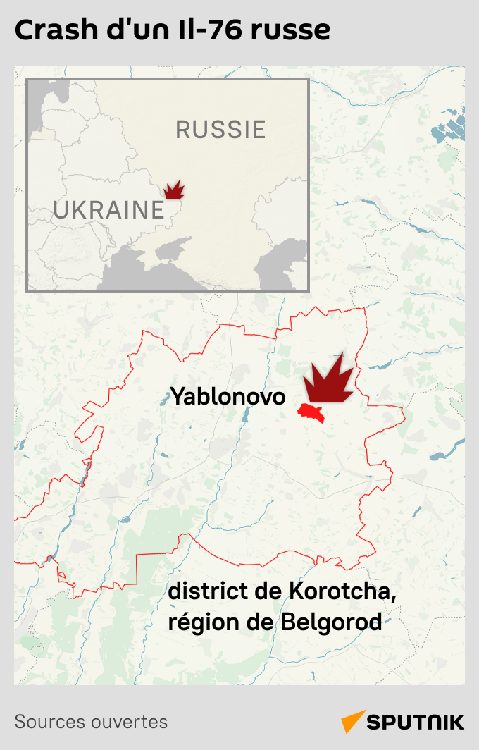 Crash d'un Iliouchine Il-76 de l'armée russe près de la frontière ukrainienne - Sputnik Afrique