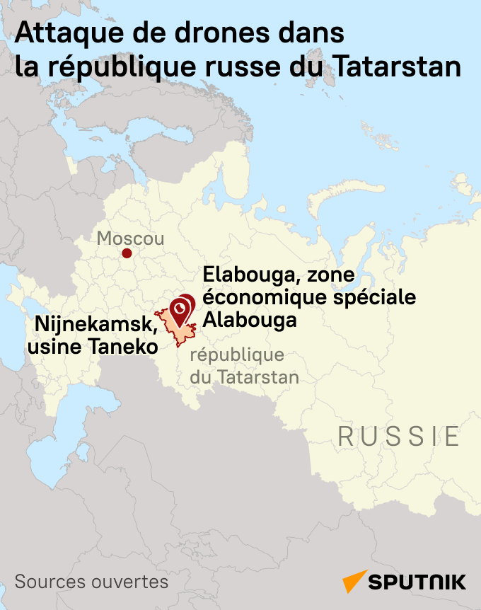 Attaque de drones au Tatarstan, mob - Sputnik Afrique