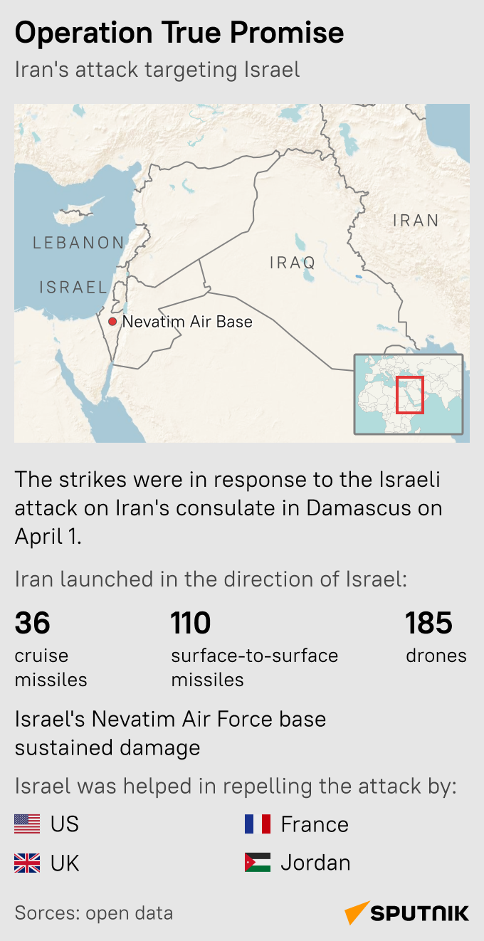 Operation True Promise: map of Iranian retaliation strikes against Israel - Sputnik Africa