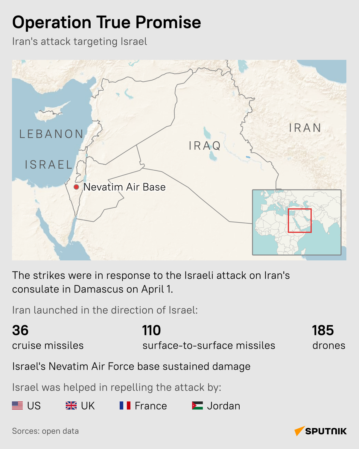 Operation True Promise: map of Iranian retaliation strikes against Israel - Sputnik Africa