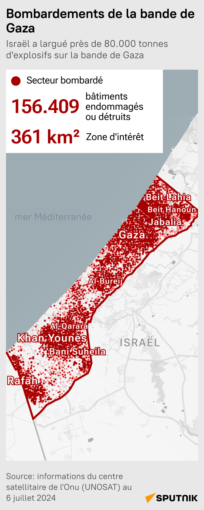 Bombardements de la bande de Gaza  - Sputnik Afrique