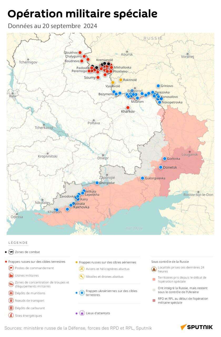 Opération militaire spéciale russe, données au 20 septembre 2024 - Sputnik Afrique