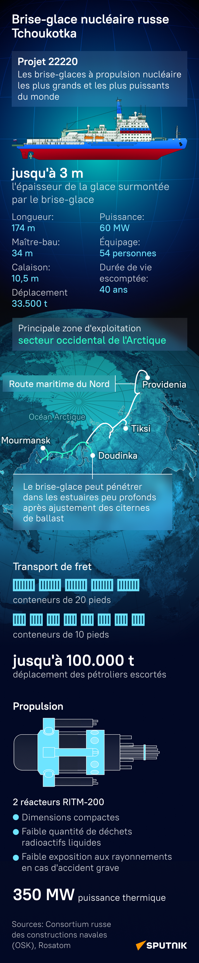 Brise-glace à propulsion nucléaire Tchoukotka - Sputnik Afrique