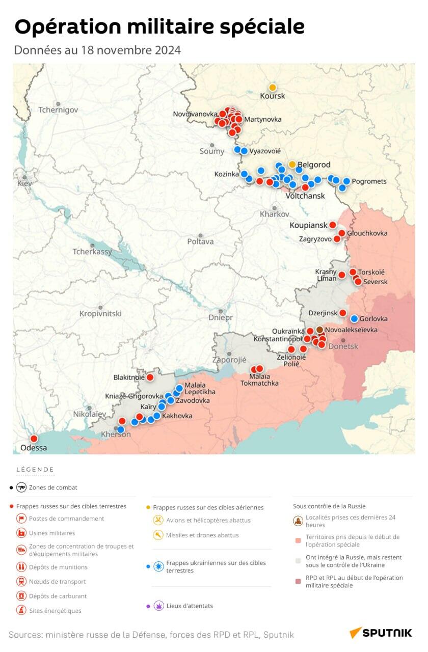 Opération militaire spéciale russe, données au 18 novembre 2024 - Sputnik Afrique