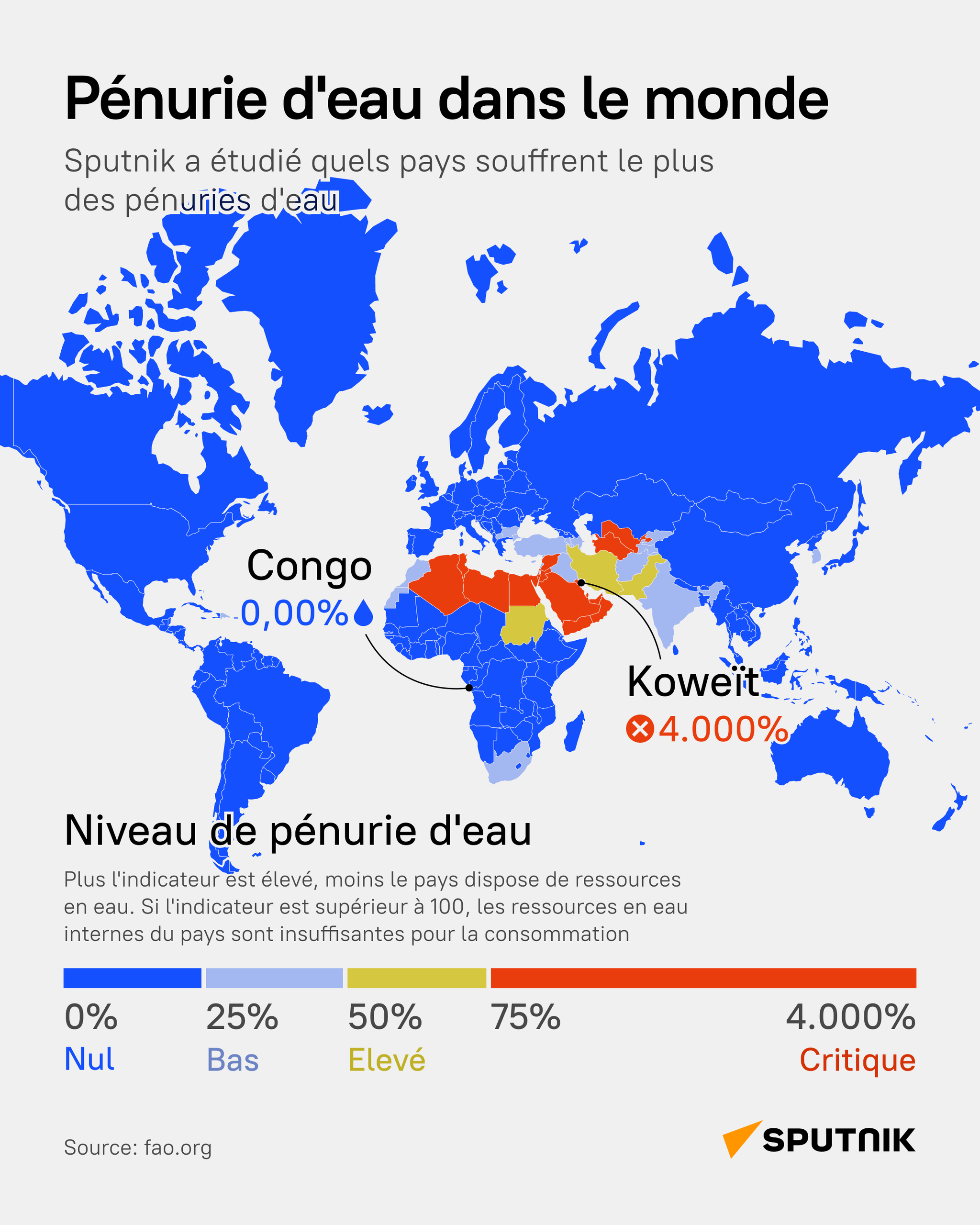 Pénurie d'eau dans le monde - Sputnik Afrique