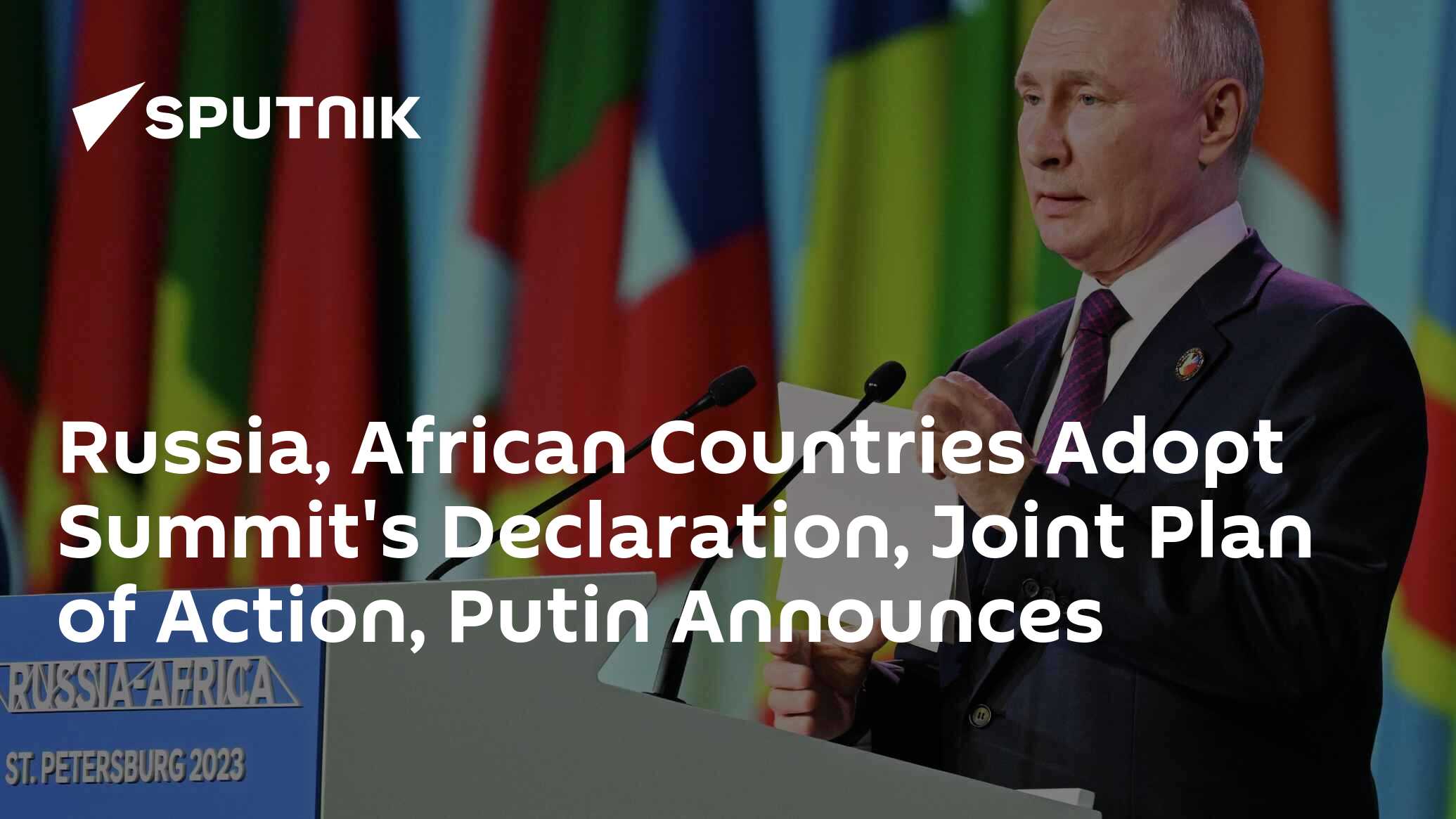 Russia, African Countries Adopt Summit's Declaration, Joint Plan Of 