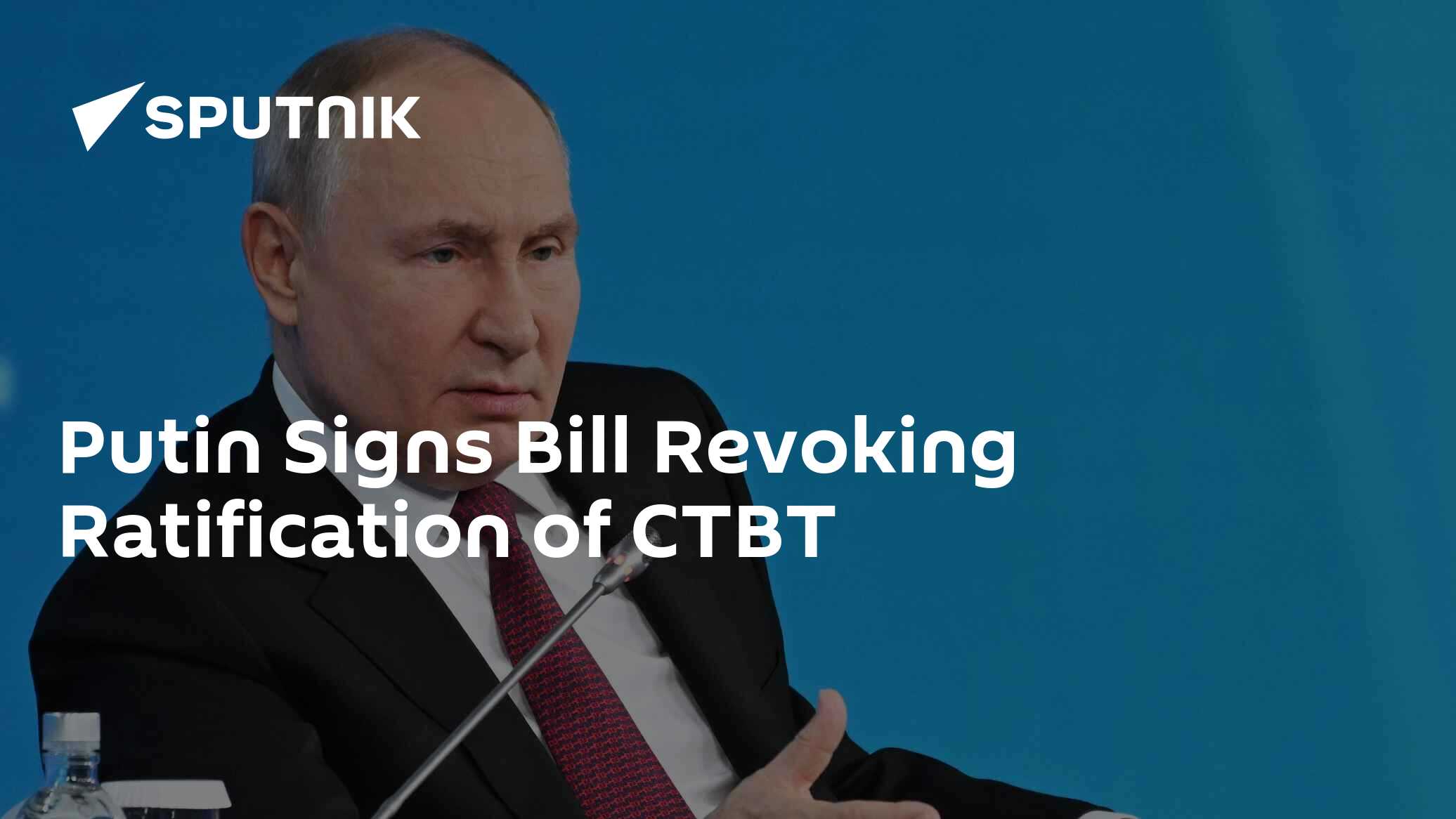 Putin Signs Bill Revoking Ratification Of CTBT - 02.11.2023, Sputnik Africa