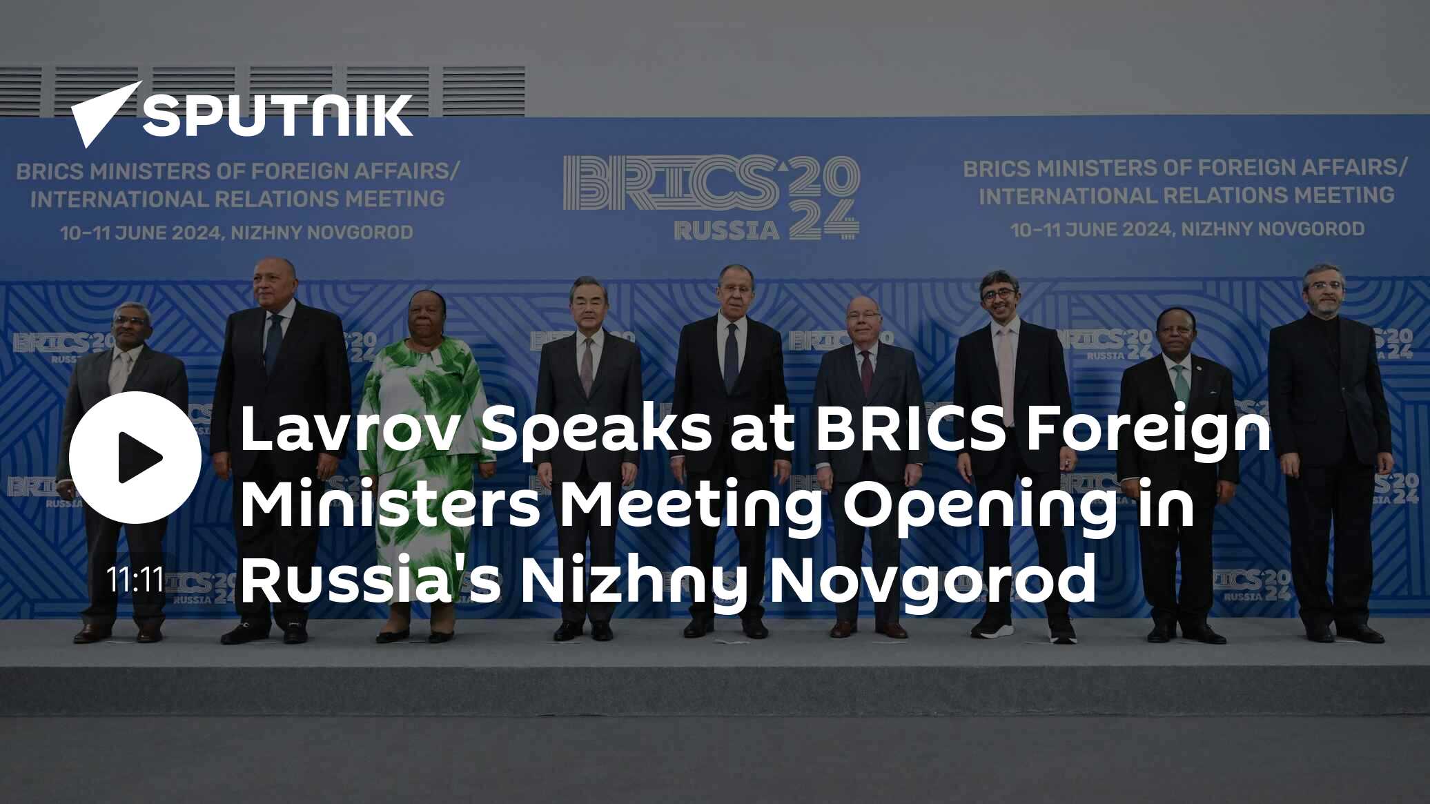 Lavrov Speaks at BRICS Foreign Ministers Meeting Opening in Russia's