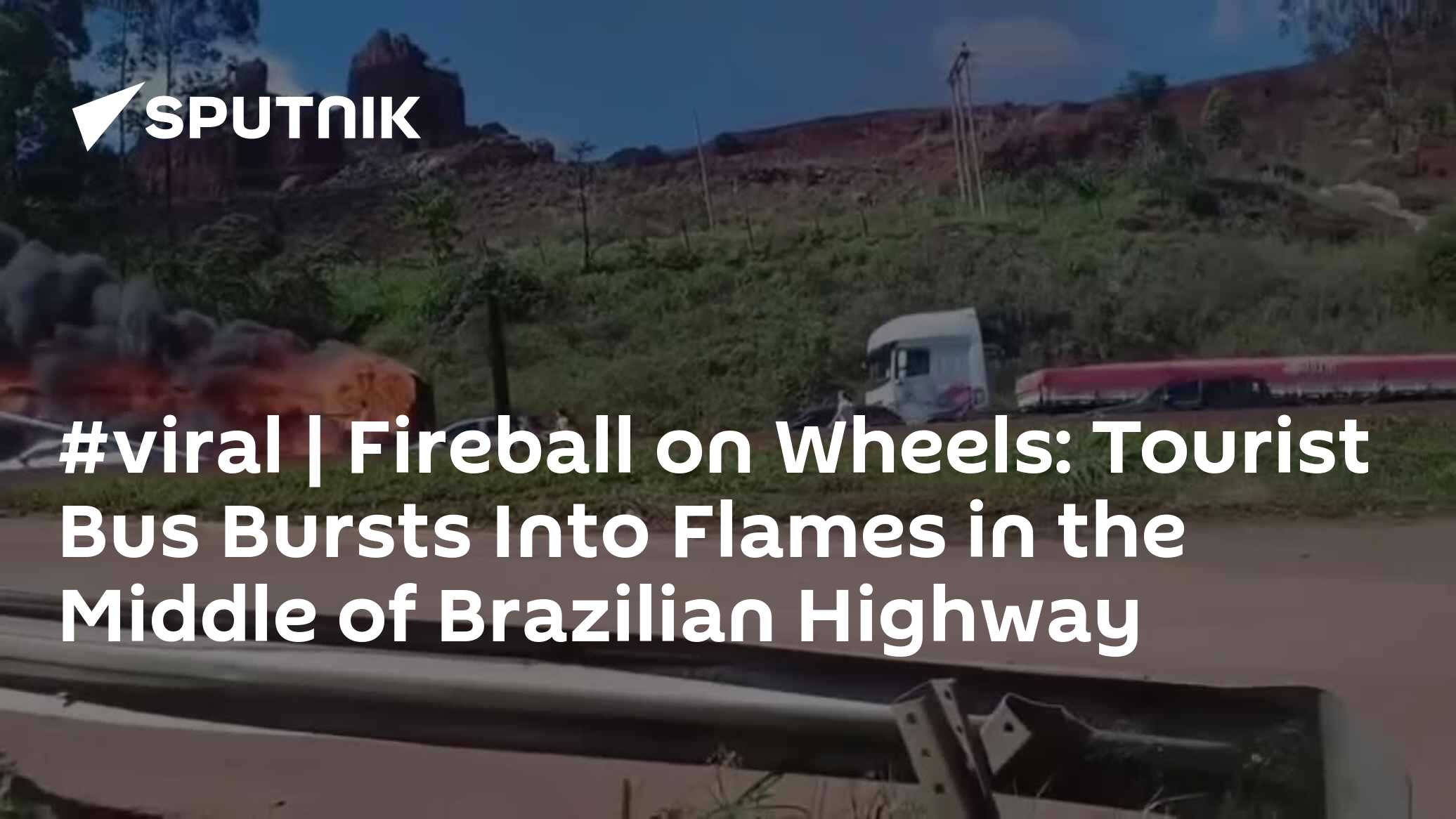 #viral | Fireball on Wheels: Tourist Bus Bursts Into Flames in the ...