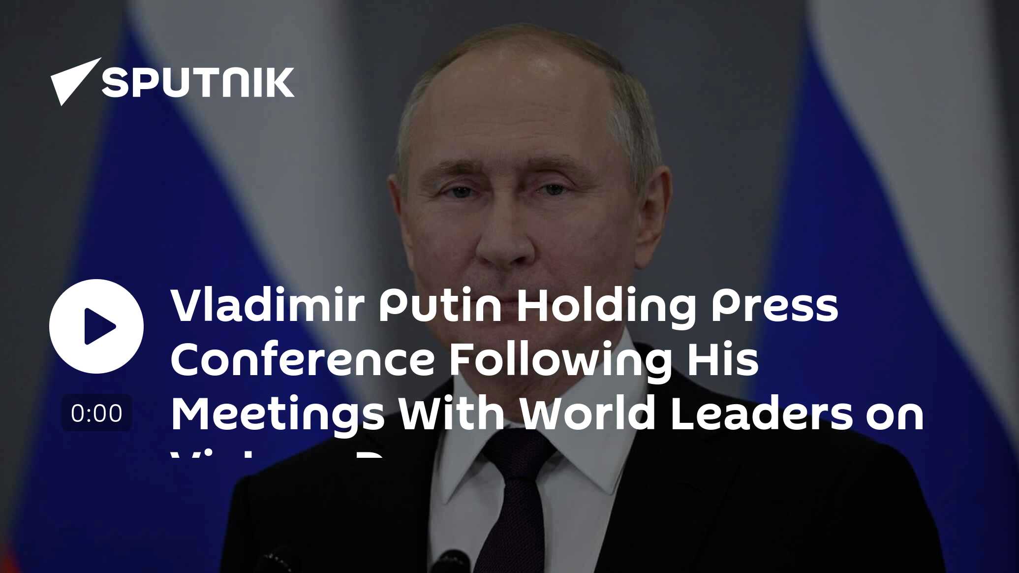 Vladimir Putin Holding Press Conference Following His Meetings With World Leaders on Victory Day