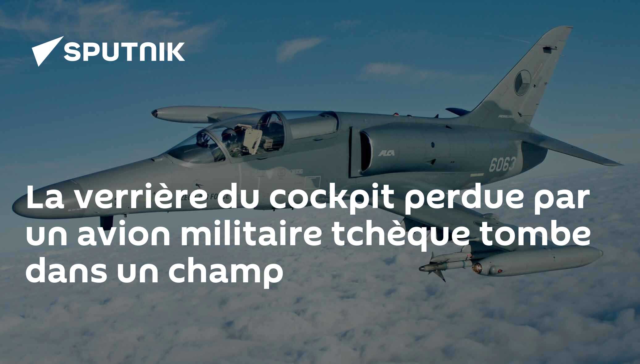 La verrière du cockpit perdue par un avion militaire tchèque tombe dans un champ