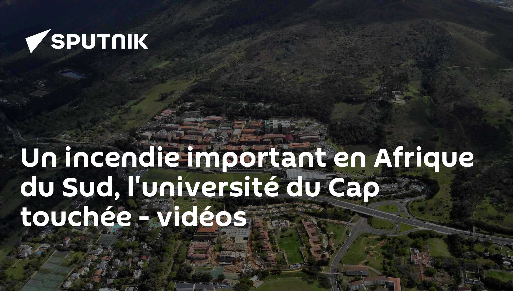 Un incendie important en Afrique du Sud, l'université du Cap touchée - vidéos