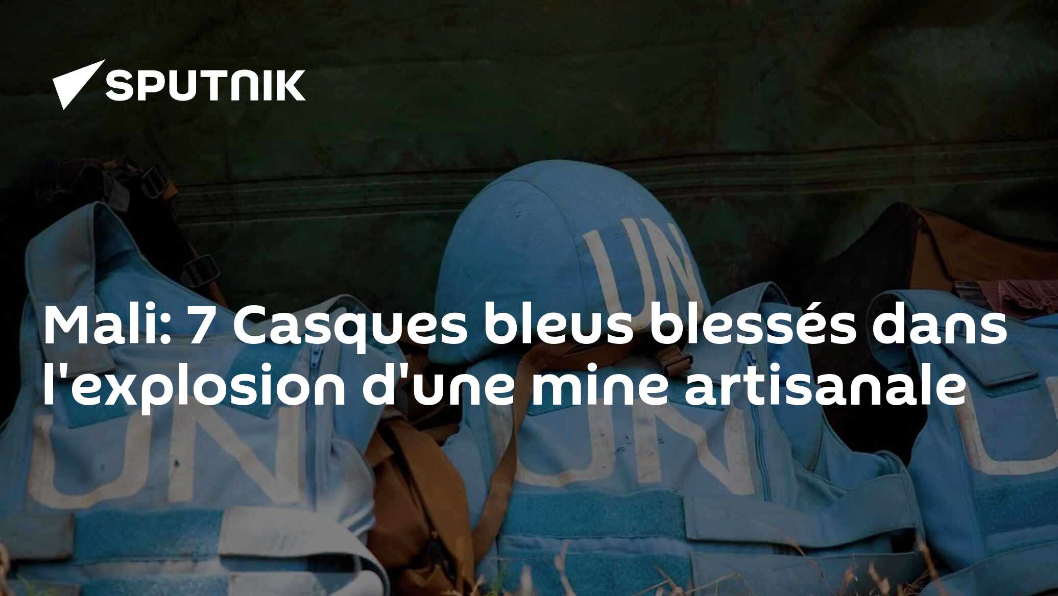Mali: 7 Casques bleus blessés dans l'explosion d'une mine artisanale