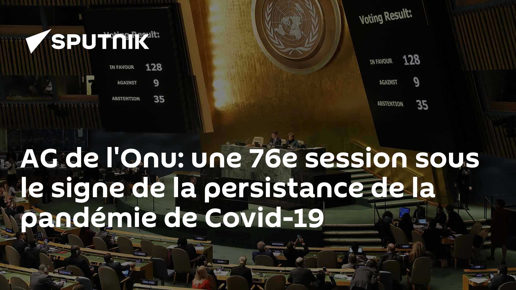 AG de l'Onu: une 76e session sous le signe de la persistance de la pandémie de Covid-19