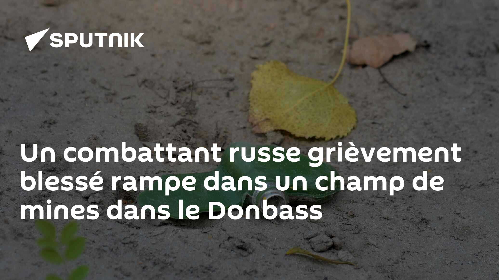 Un combattant russe grièvement blessé rampe dans un champ de mines dans le Donbass