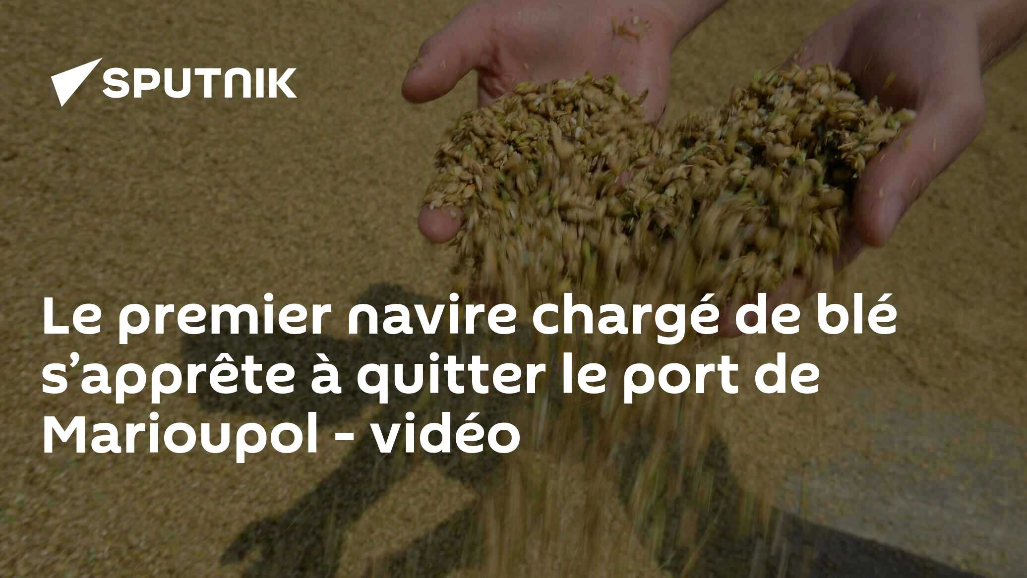 Le premier navire chargé de blé s’apprête à quitter le port de Marioupol - vidéo