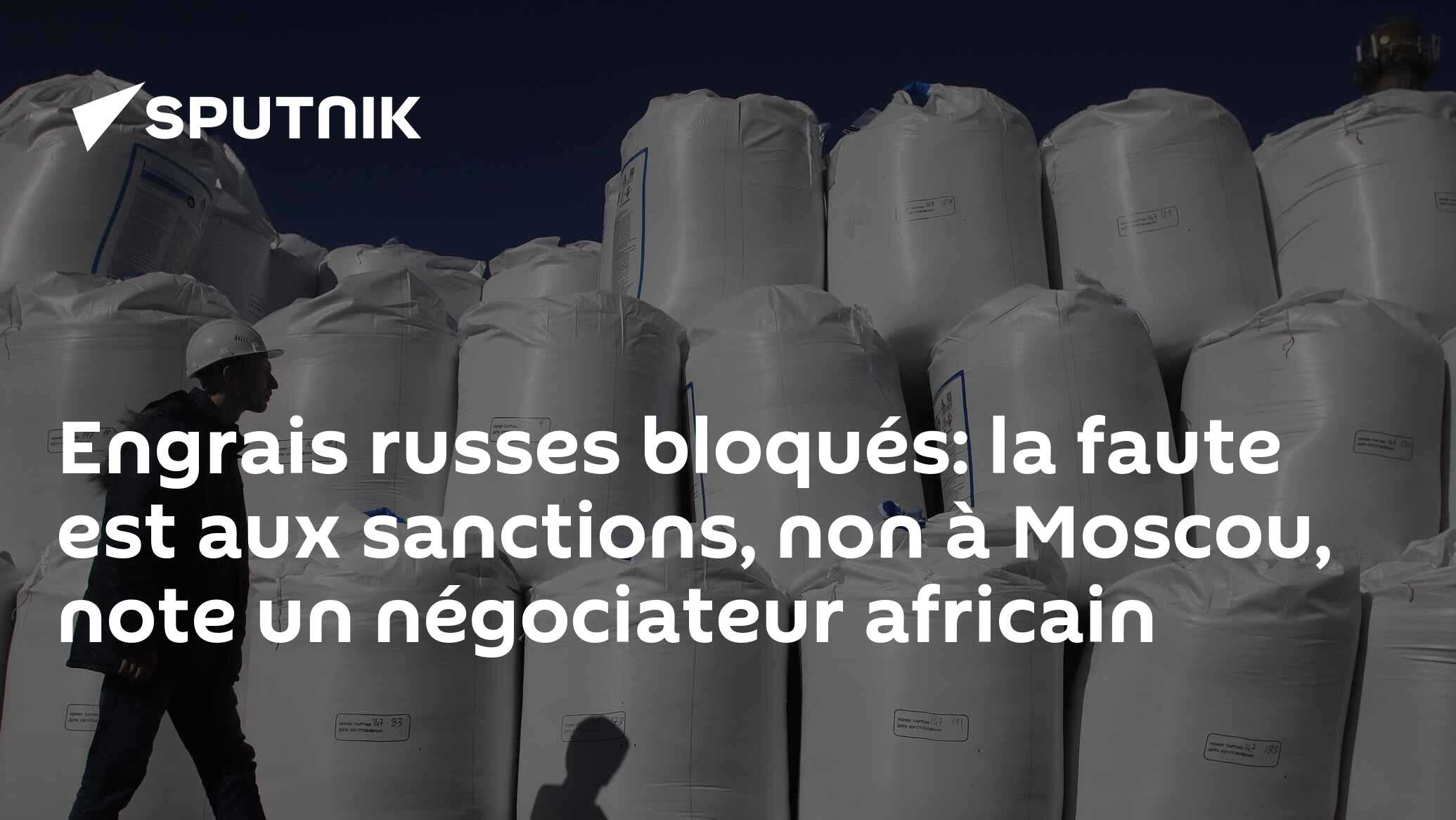 Engrais russes bloqués: la faute est aux sanctions, non à Moscou, note un négociateur africain