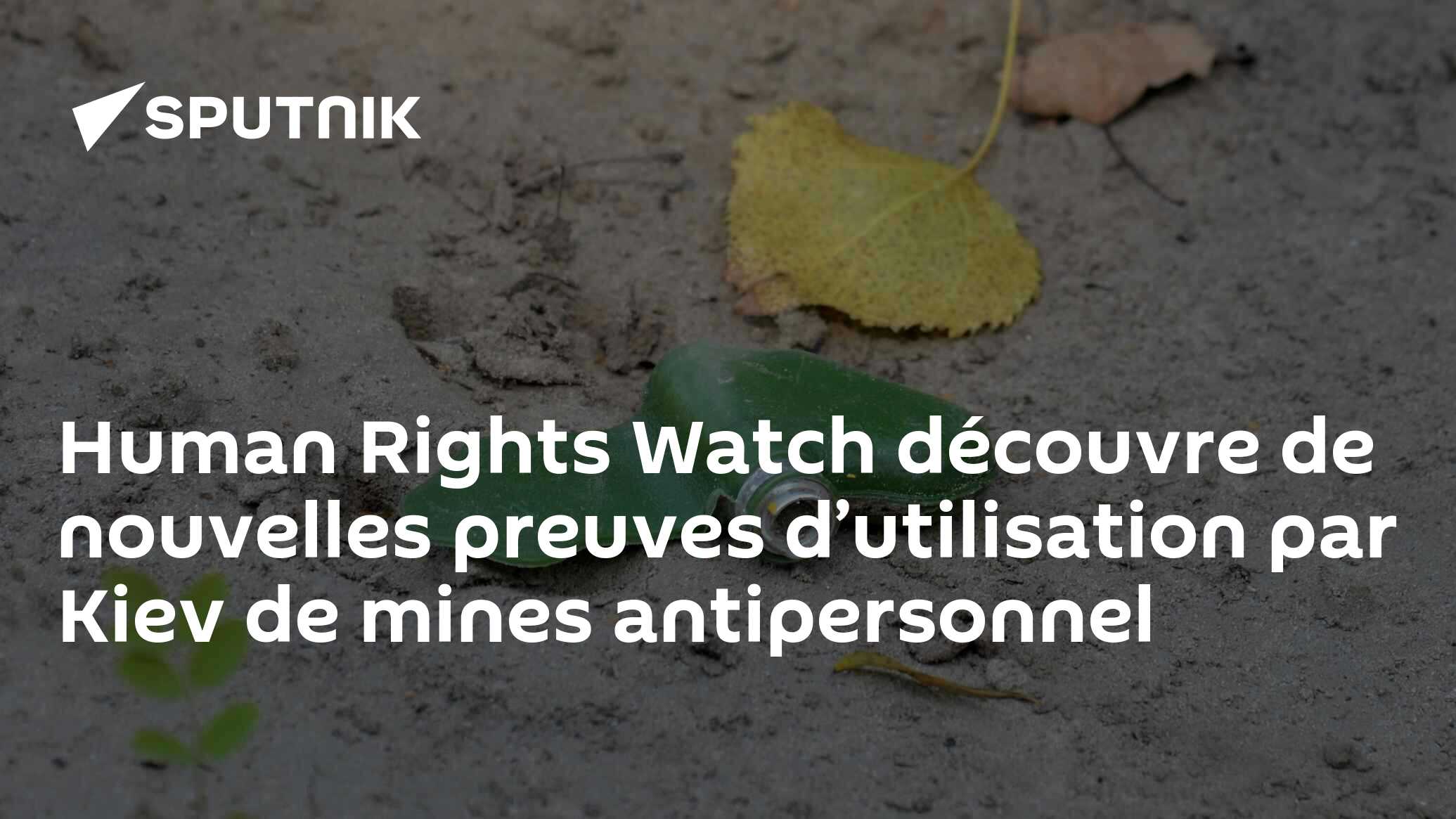Human Rights Watch découvre de nouvelles preuves d’utilisation par Kiev de mines antipersonnel