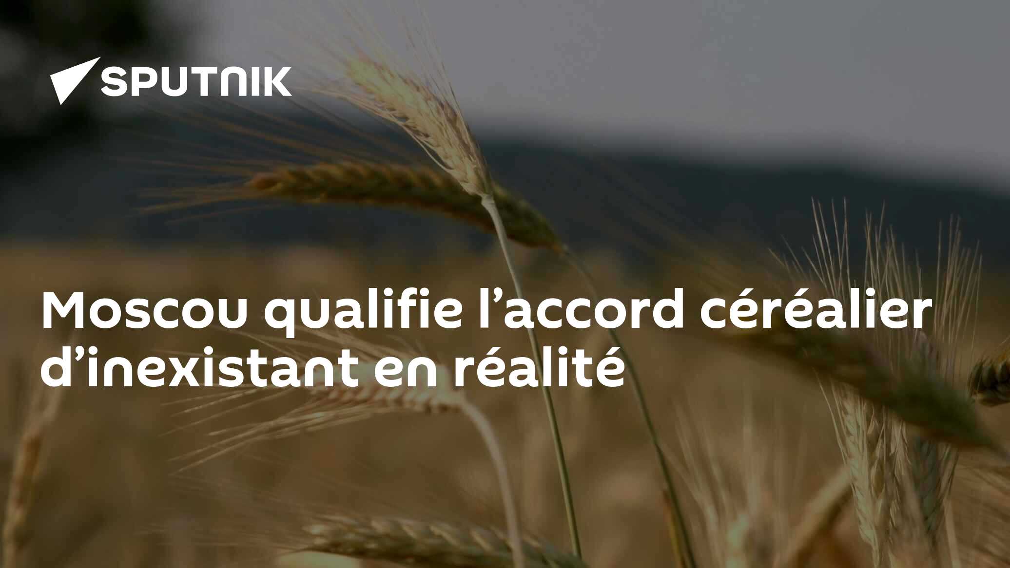 Moscou qualifie l’accord céréalier d’inexistant en réalité