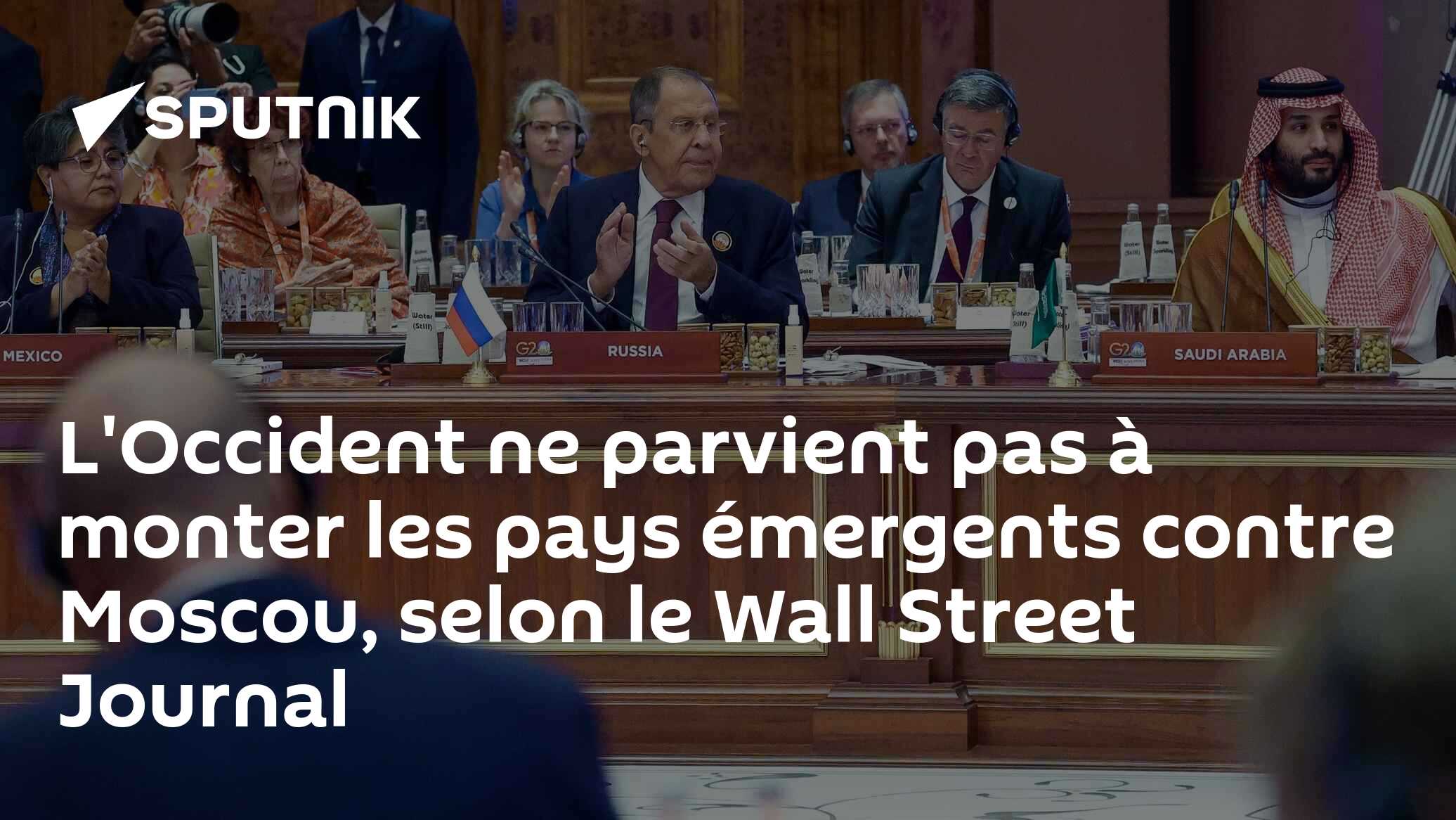 L'Occident ne parvient pas à monter les pays émergents contre Moscou, selon le Wall Street Journal