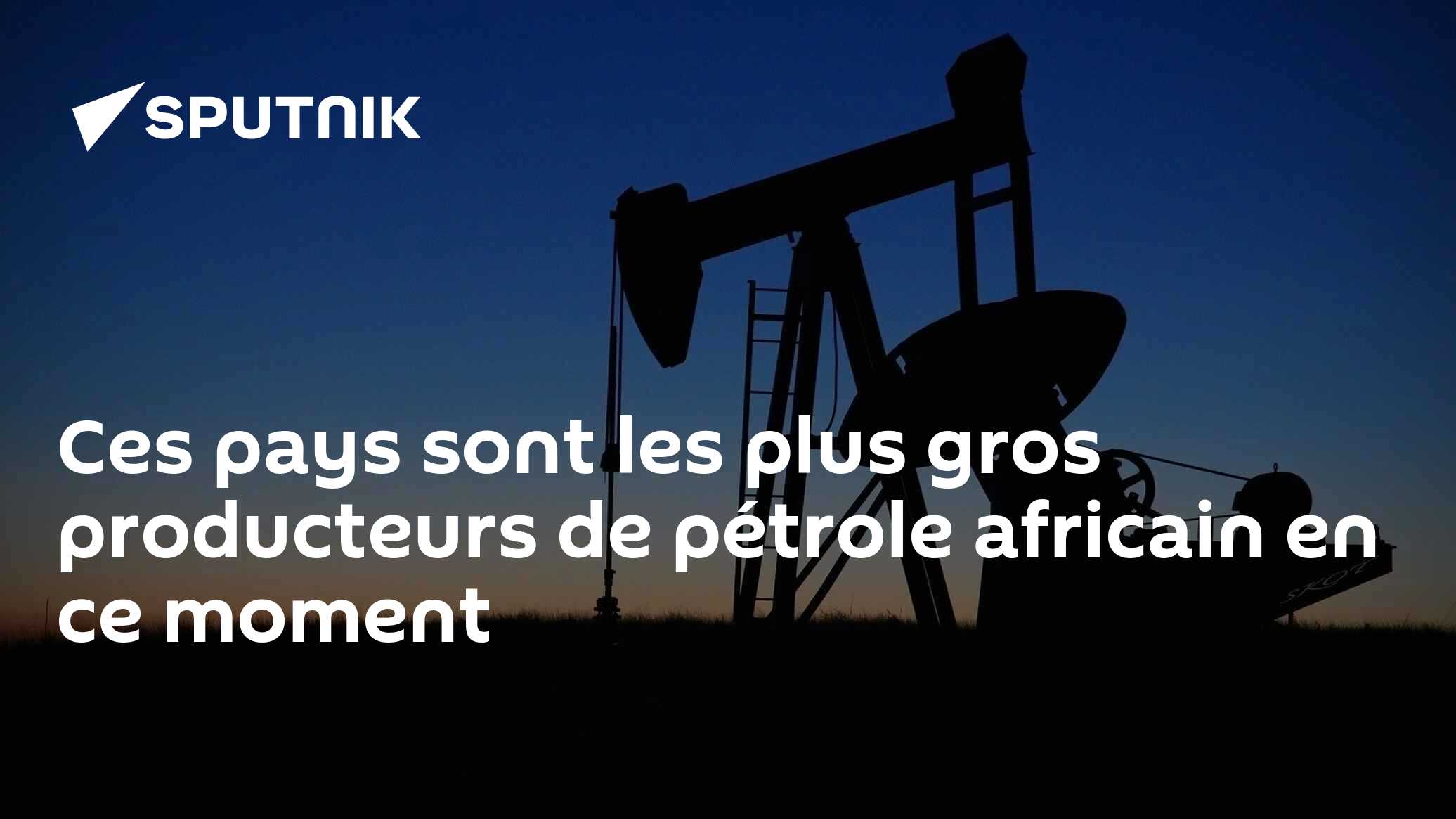 Ces pays sont les plus gros producteurs de pétrole africain en ce moment