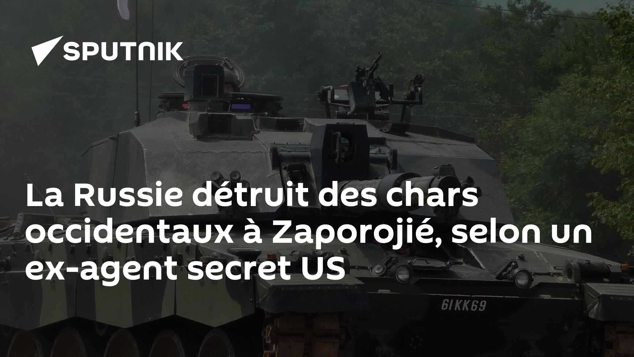 La Russie détruit des chars occidentaux à Zaporojié, selon un ex-agent secret US