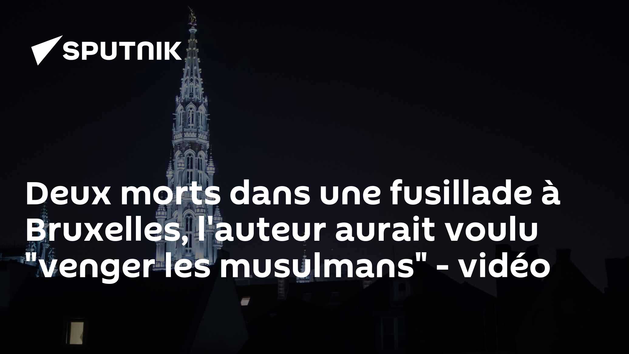 Deux morts dans une fusillade à Bruxelles, l'auteur aurait voulu "venger les musulmans" - vidéo