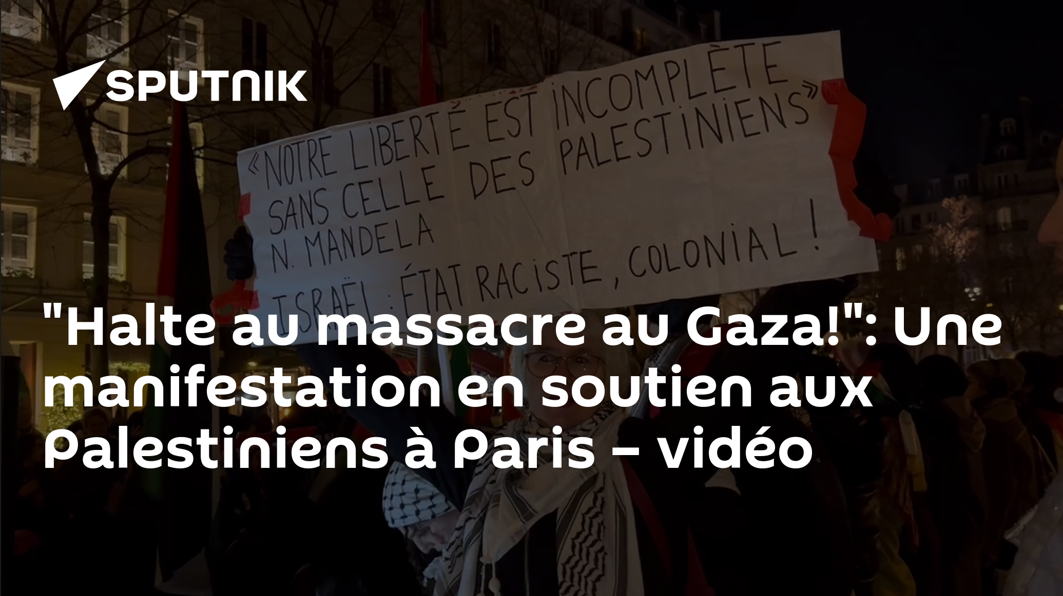 "Halte au massacre au Gaza!": Une manifestation en soutien aux Palestiniens à Paris – vidéo