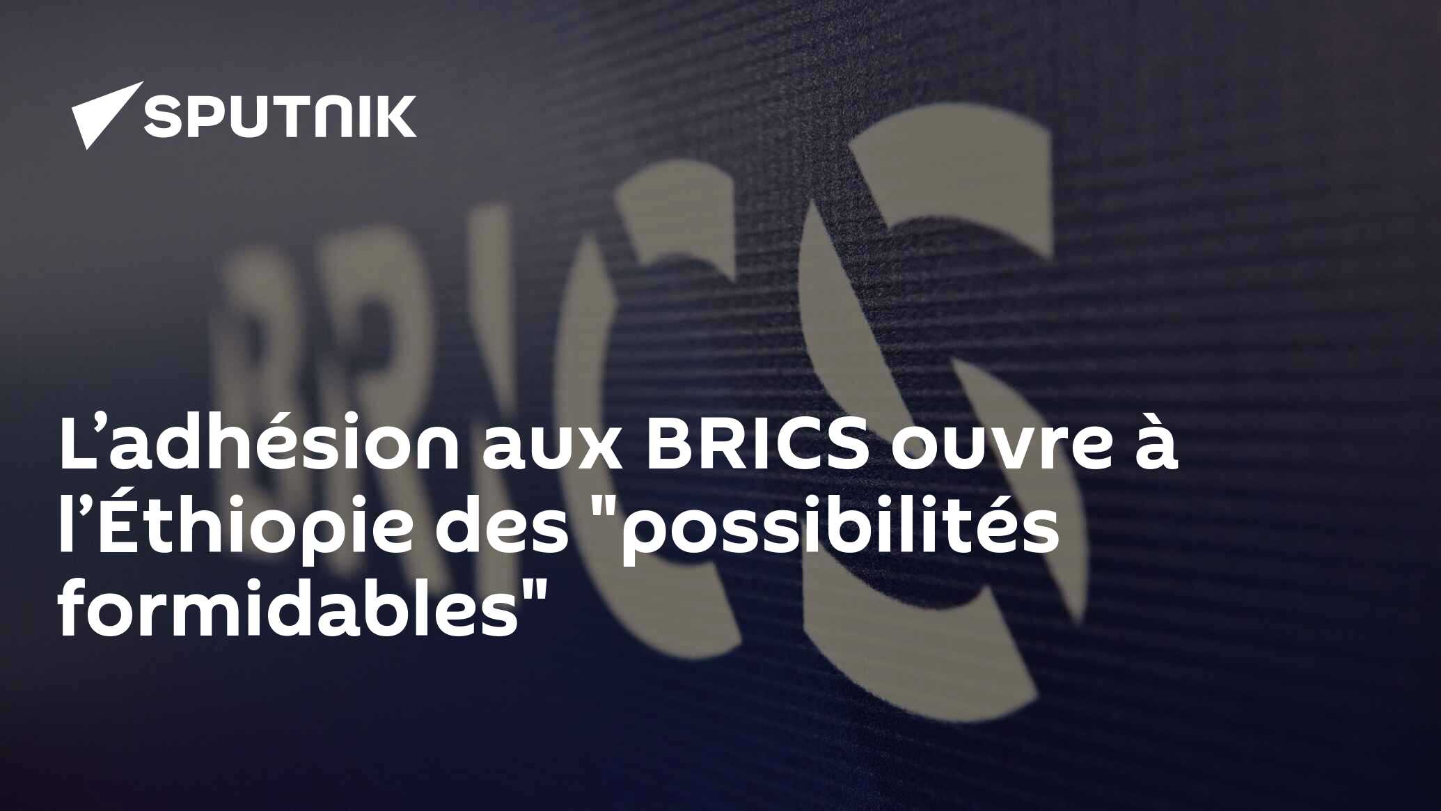L’adhésion aux BRICS ouvre à l’Éthiopie des "possibilités formidables"