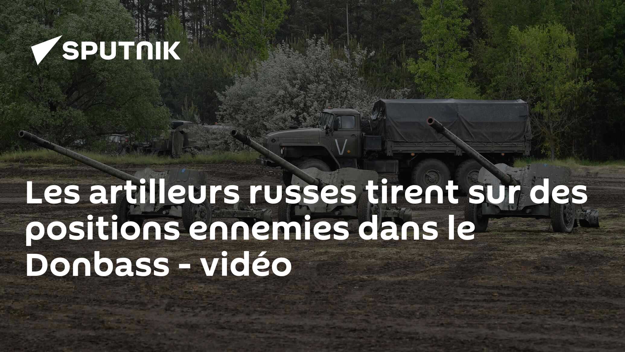 Les artilleurs russes tirent sur des positions ennemies dans le Donbass - vidéo