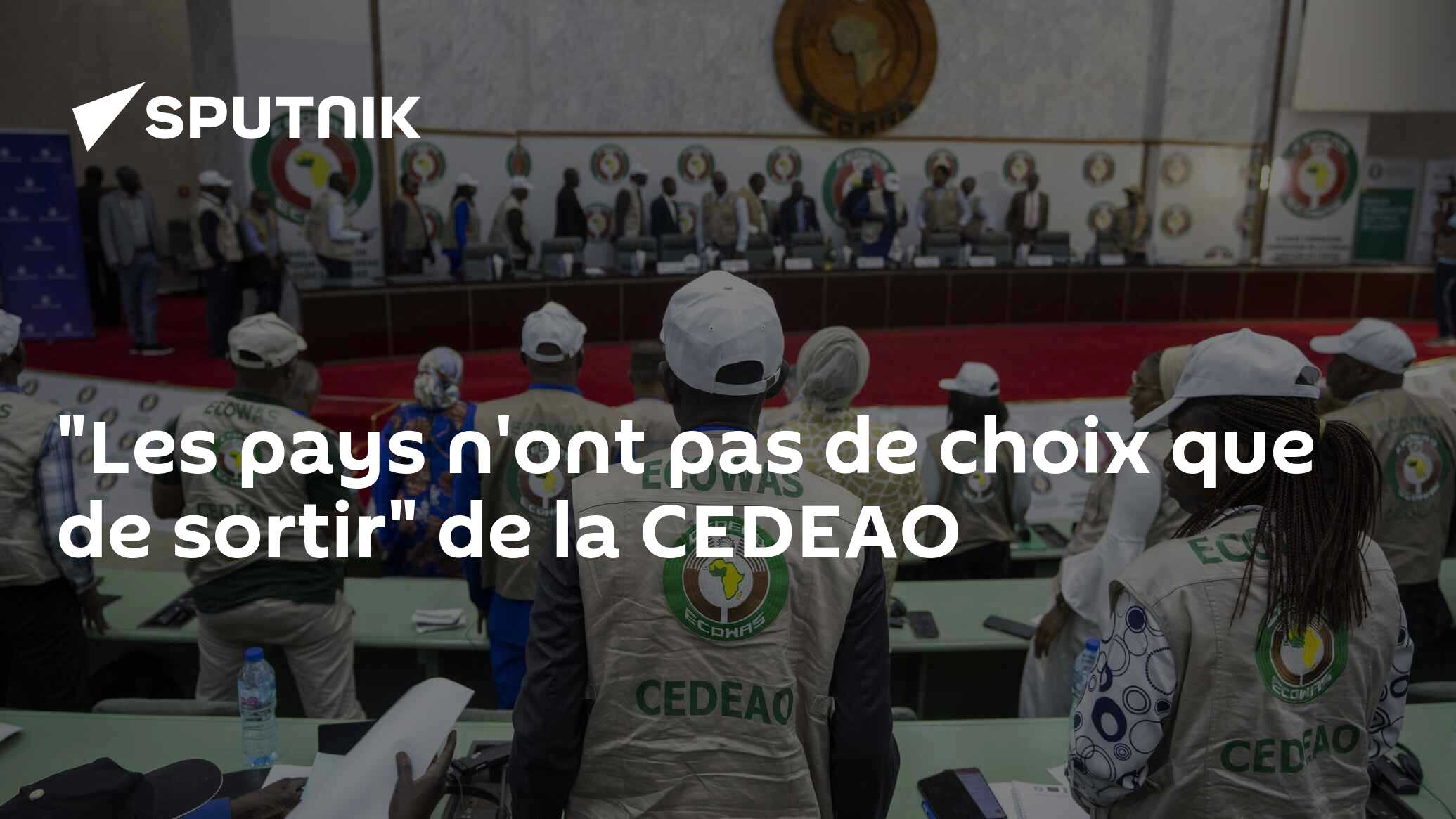 "Les pays n'ont pas de choix que de sortir" de la CEDEAO