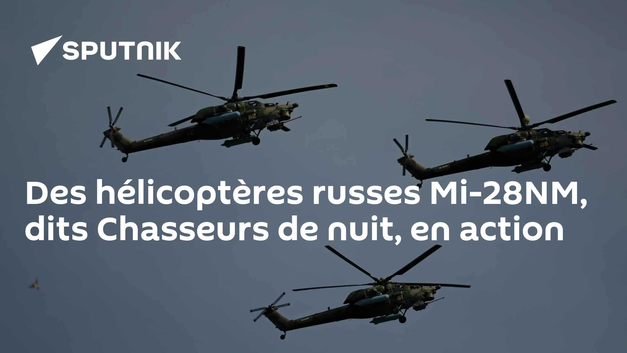 Des hélicoptères russes Mi-28NM, dits Chasseurs de nuit, en action