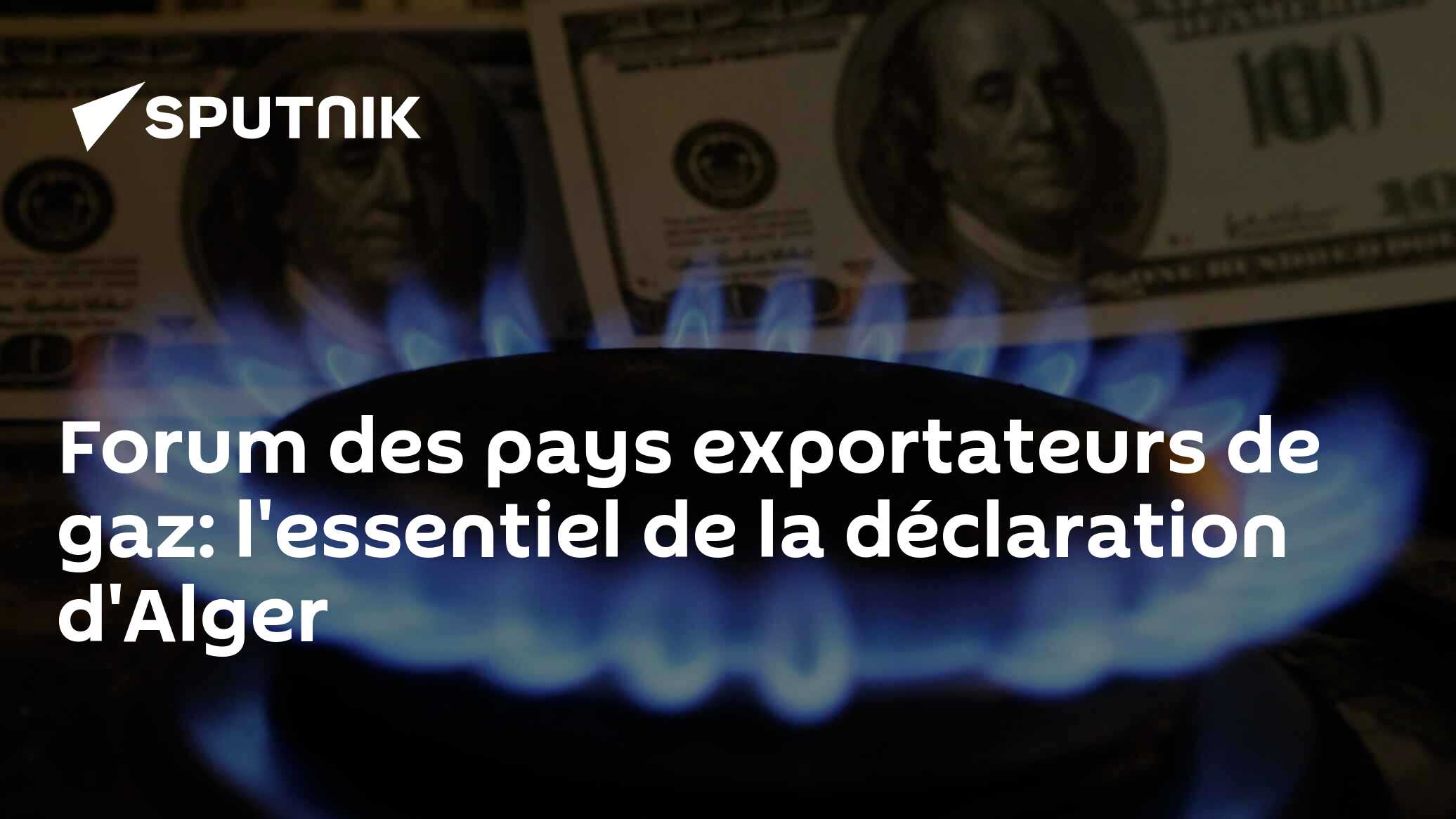 Forum des pays exportateurs de gaz: l'essentiel de la déclaration d'Alger