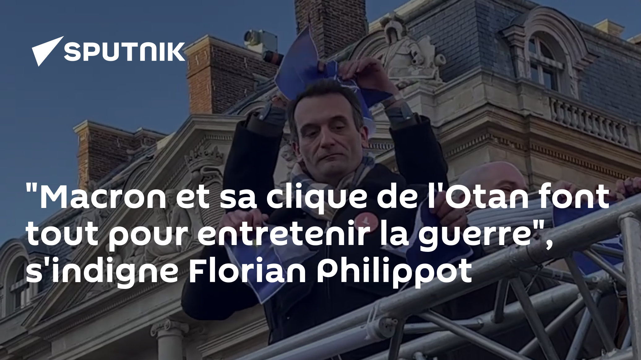 "Macron et sa clique de l'Otan font tout pour entretenir la guerre", s'indigne Florian Philippot