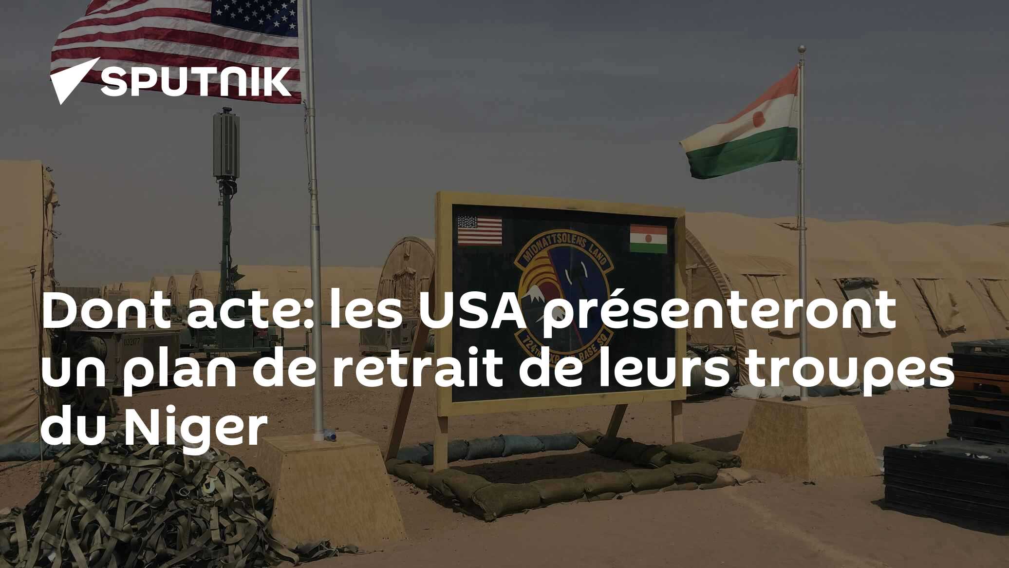 Dont acte: les USA présenteront un plan de retrait de leurs troupes du Niger