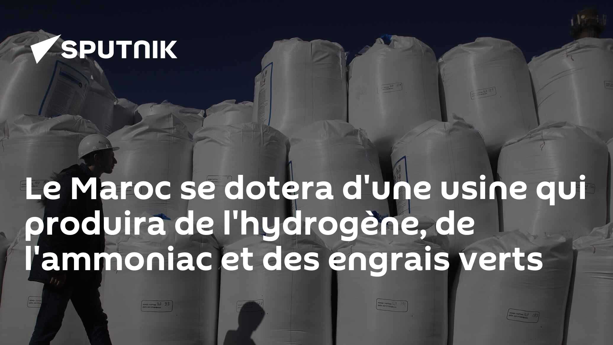 Le Maroc se dotera d'une usine qui produira de l'hydrogène, de l'ammoniac et des engrais verts