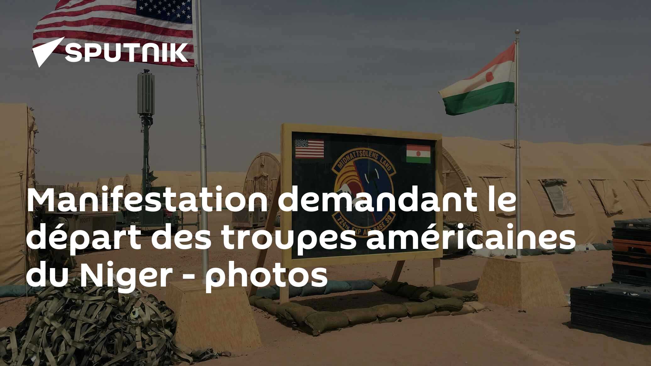 Manifestation demandant le départ des troupes américaines du Niger - photos