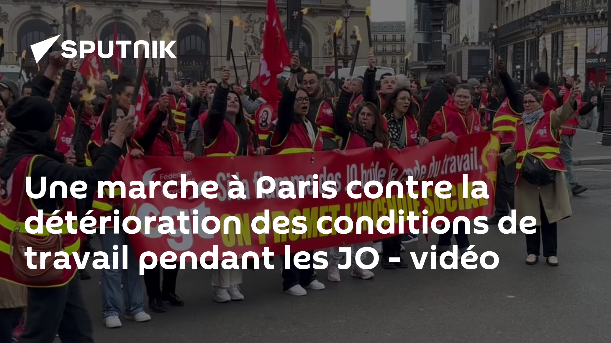 Une marche à Paris contre la détérioration des conditions de travail pendant les JO - vidéo