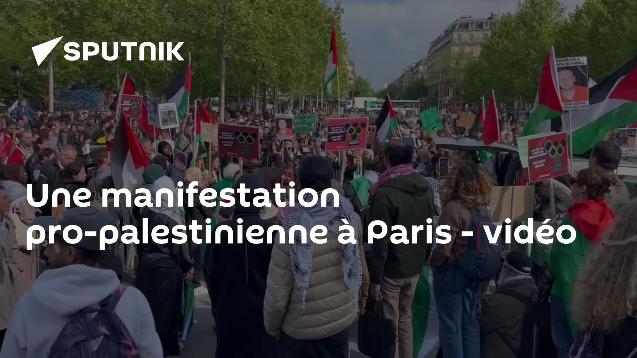 Une manifestation pro-palestinienne à Paris - vidéo