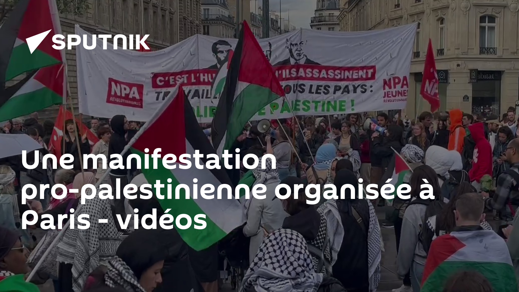 Une manifestation pro-palestinienne organisée à Paris - vidéos