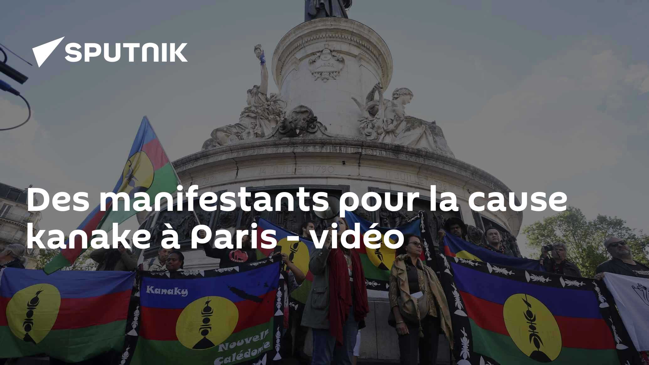 Des manifestants pour la cause kanake à Paris - vidéo