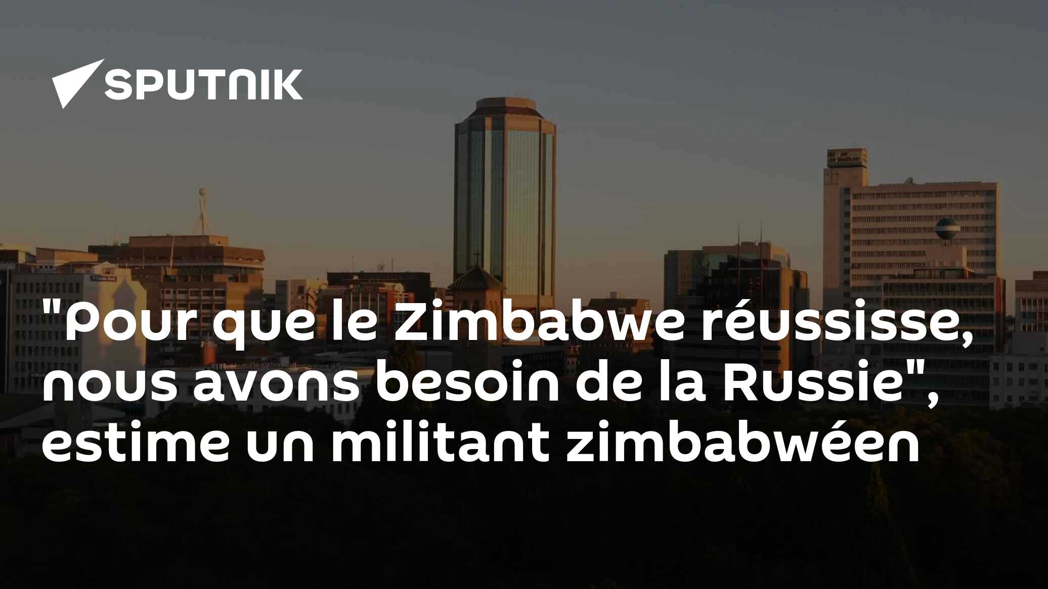"Pour que le Zimbabwe réussisse, nous avons besoin de la Russie", estime un militant zimbabwéen