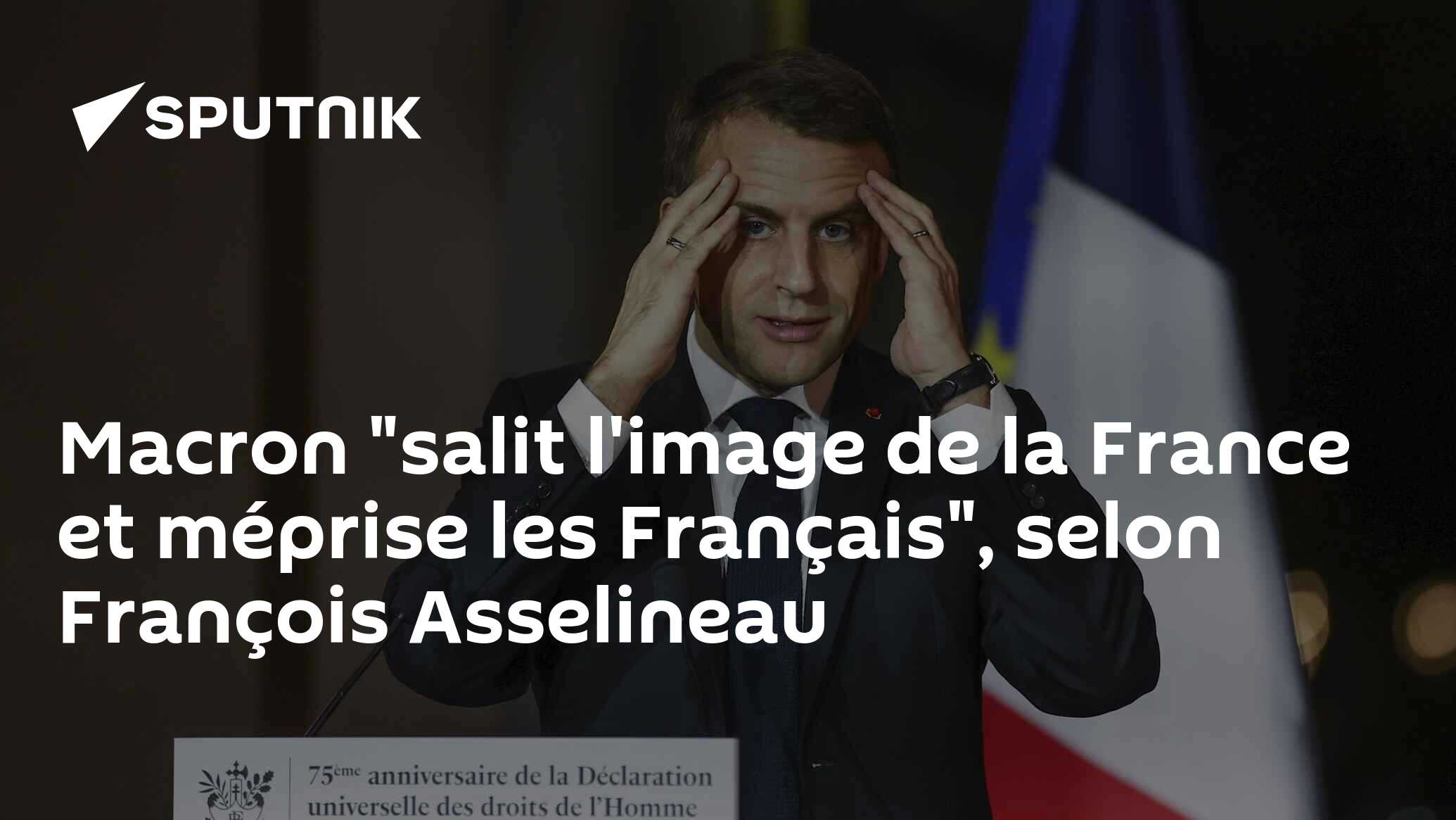 Macron "salit l'image de la France et méprise les Français", selon François Asselineau