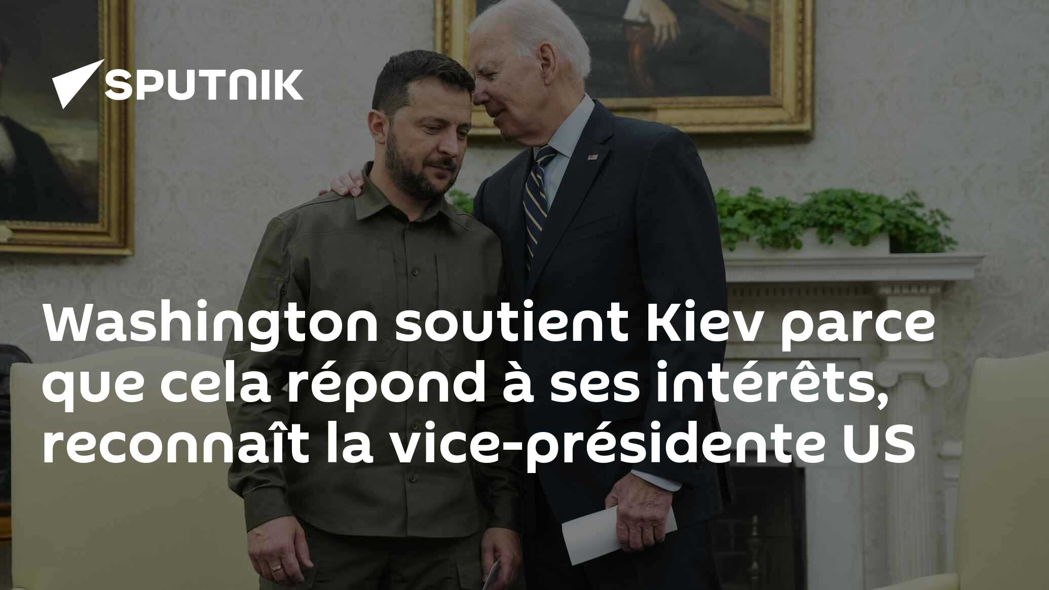 Washington soutient Kiev parce que cela répond à ses intérêts, reconnaît la vice-présidente US